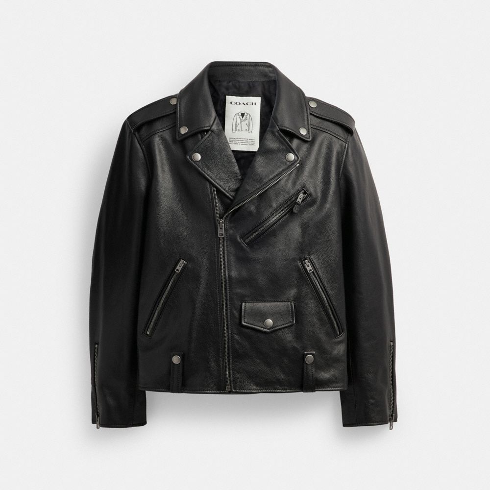 Women Coach Moto Jackets Black | CA_CH29046