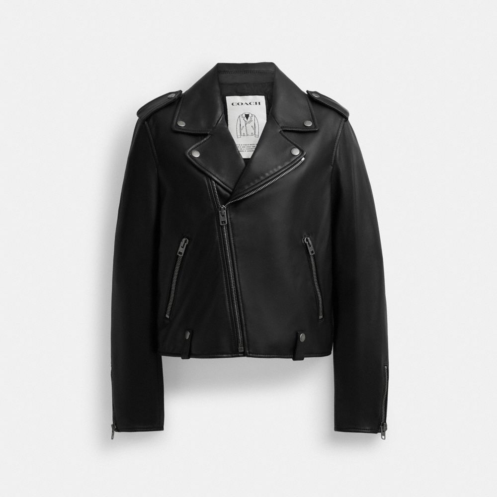 Women Coach Moto Jackets Black | CA_CH38187