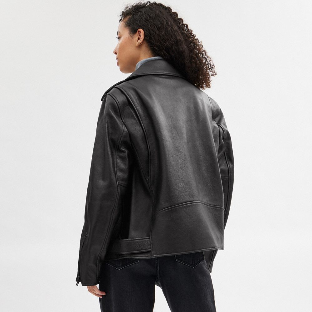 Women Coach Moto Jackets Black | CA_CH75933