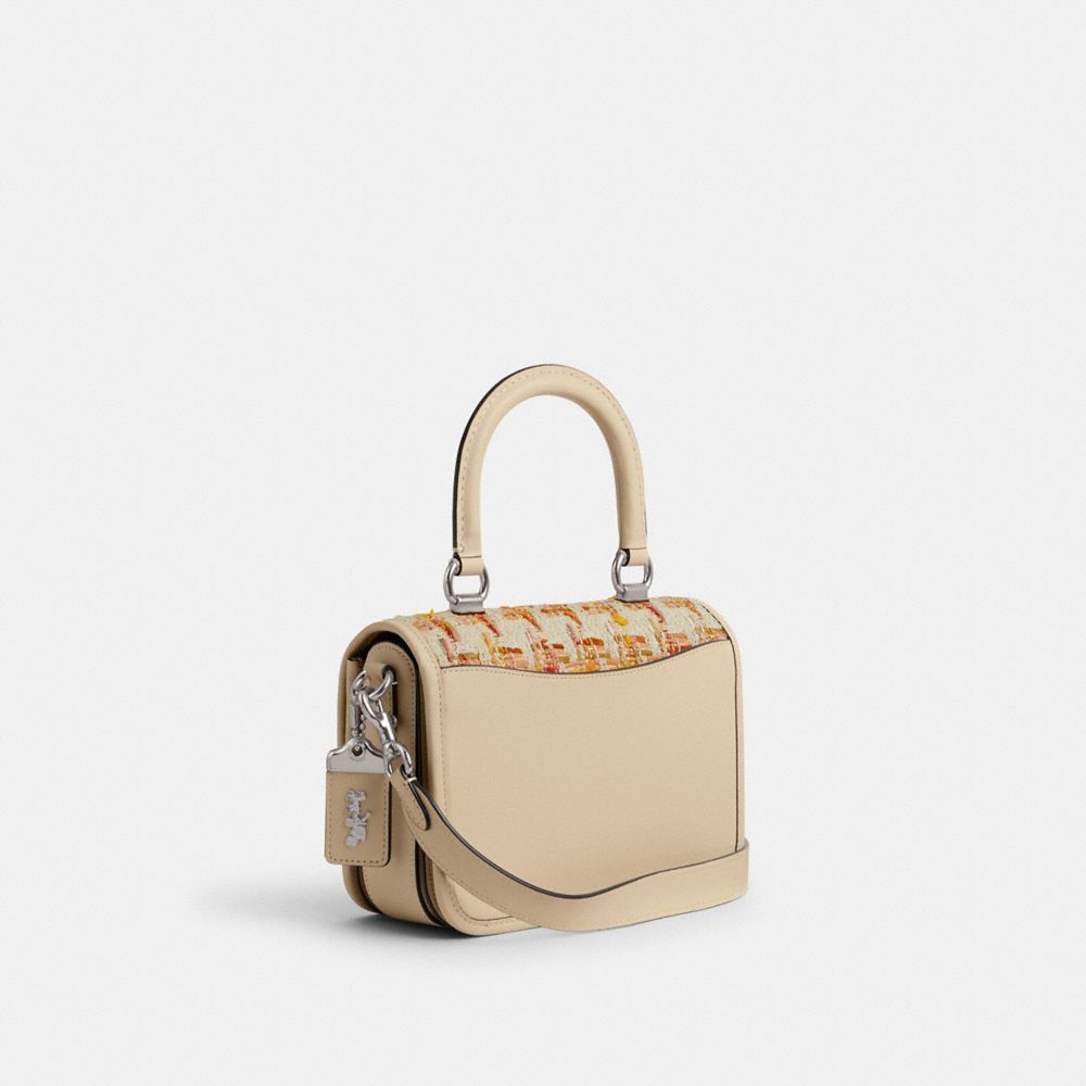 Women Coach Rogue Top Handle In Tweed Glovetanned Leather Handbag Multicolor | CA_CH43259