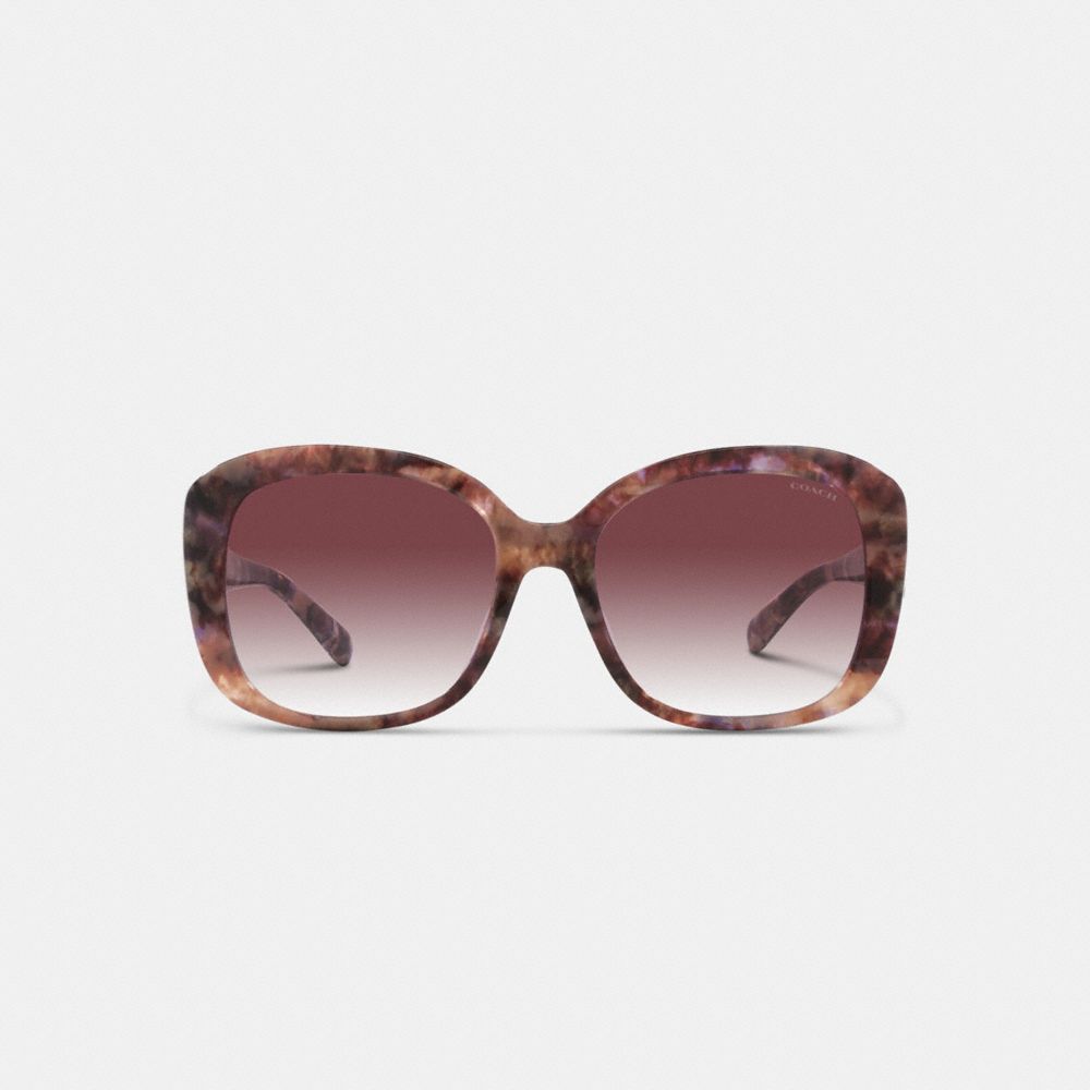 Women Coach Signature Oversized Square Sunglasses Purple | CA_CH15060