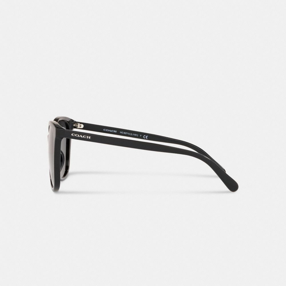 Women Coach Signature Workmark Square Sunglasses Black | CA_CH92940