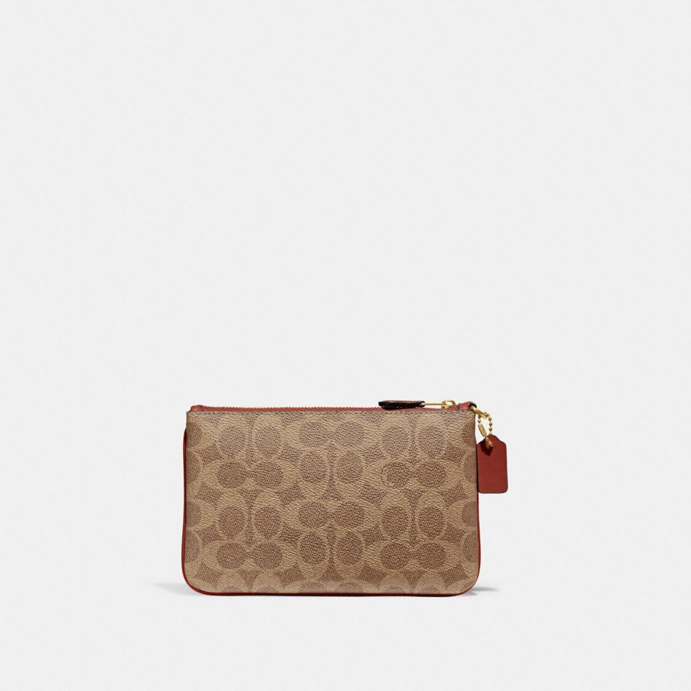 Women Coach Small In Signature Small Wallets Brown / Red | CA_CH43645