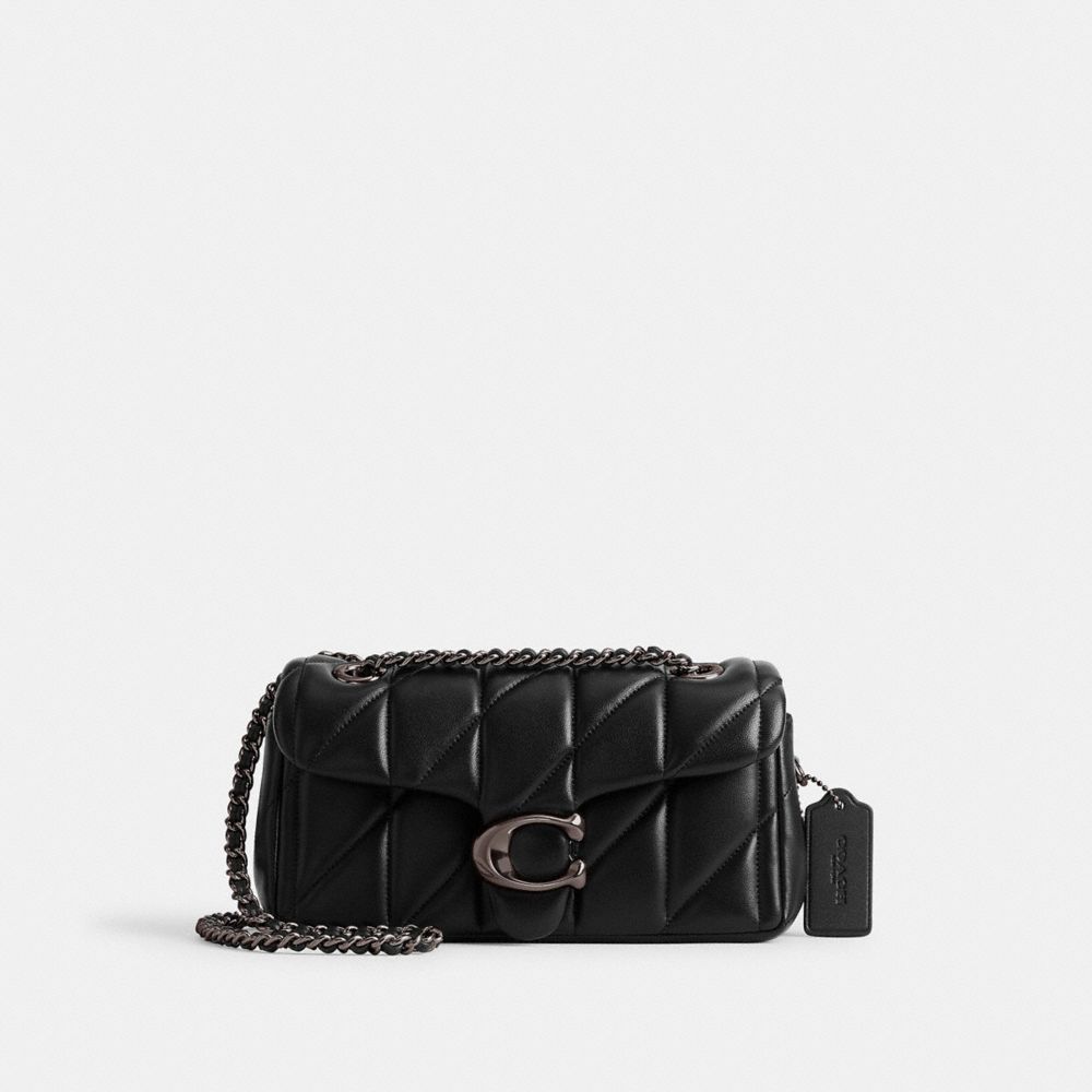 Women Coach Tabby 20 With Quilting Nappa Leather Shoulder Bags Black | CA_CH93531