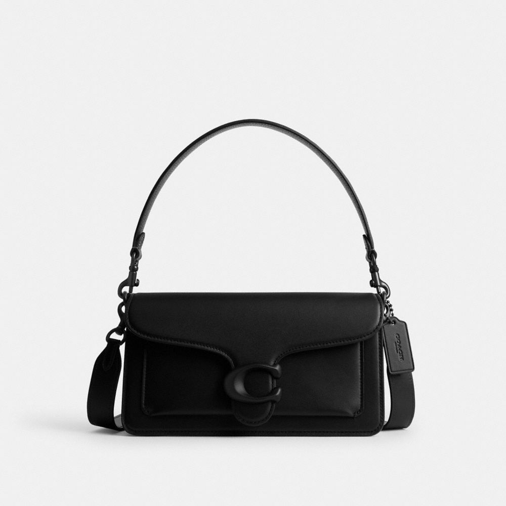 Women Coach Tabby 26 Glovetanned Leather Shoulder Bags Black | CA_CH79531