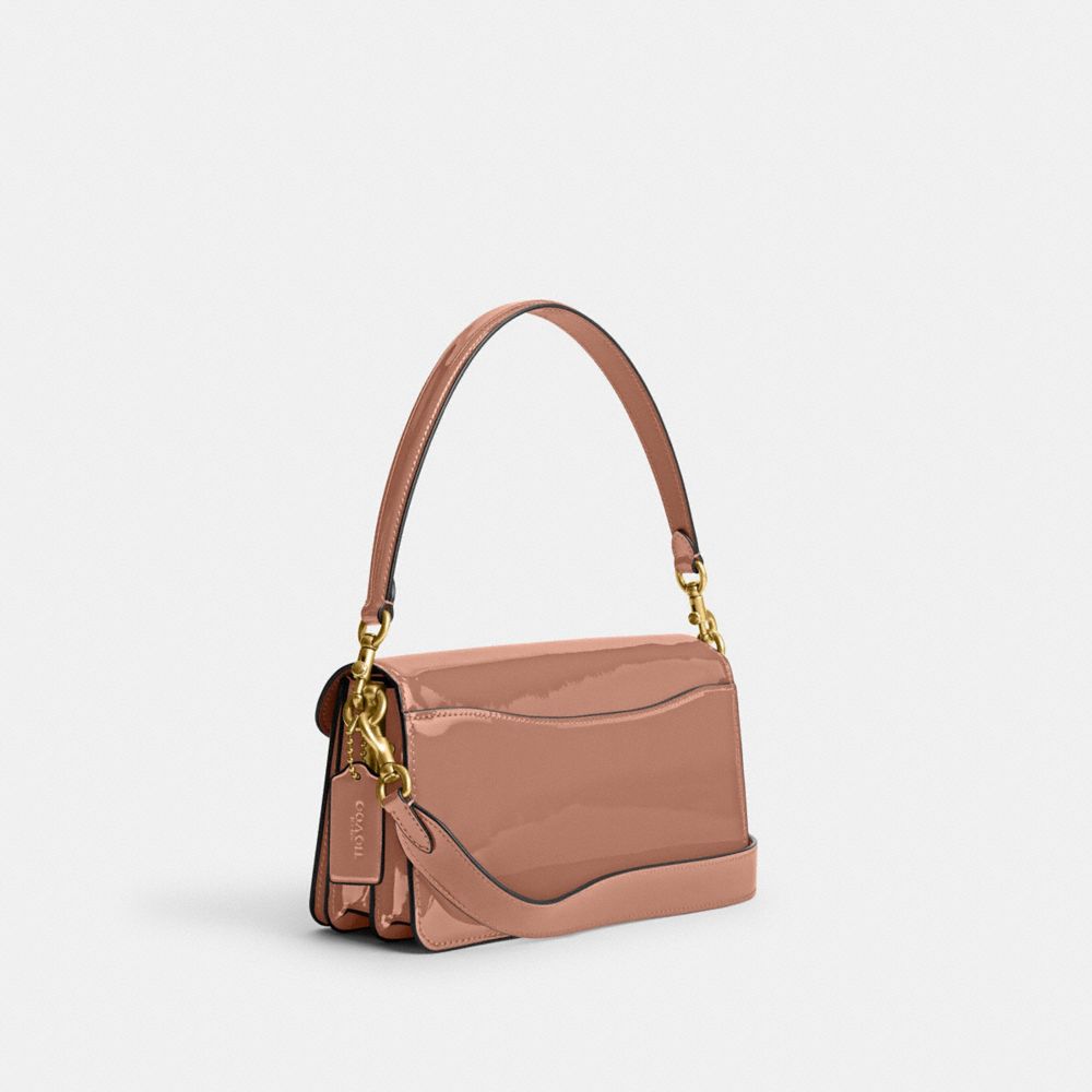 Women Coach Tabby 26 In Signature Leather Patent Leather Shoulder Bags Brown | CA_CH33163