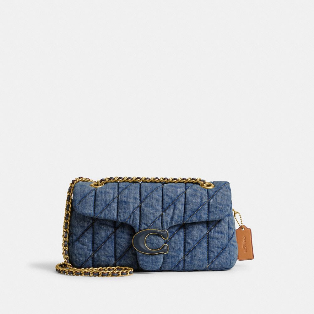 Women Coach Tabby 26 With Quilting Denim Shoulder Bags Blue / Indigo | CA_CH66623