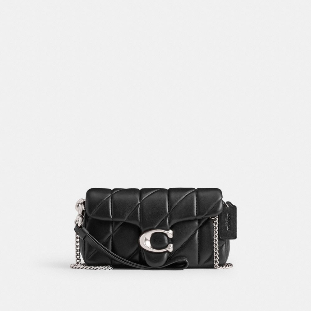 Women Coach Tabby Crossbody With Pillow Quilting Nappa Leather Small Wallets Black | CA_CH53992