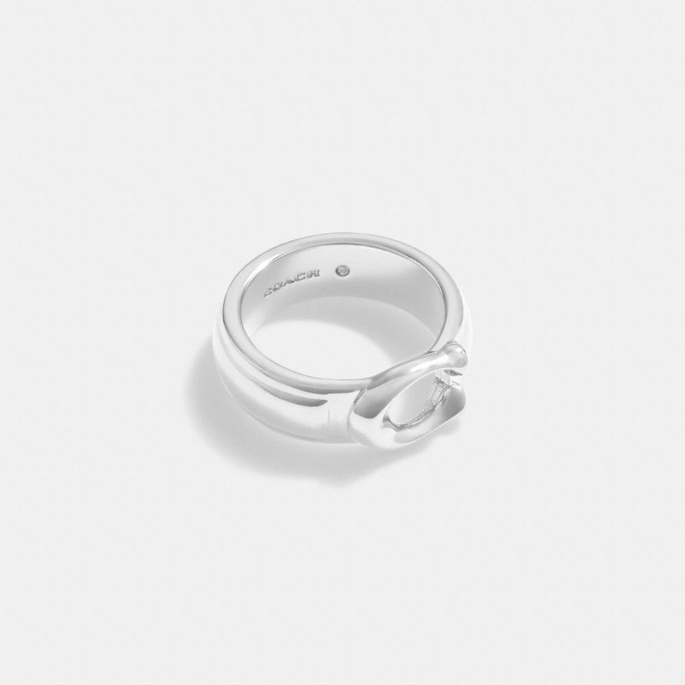 Women Coach Tabby Ring Silver | CA_CH89192