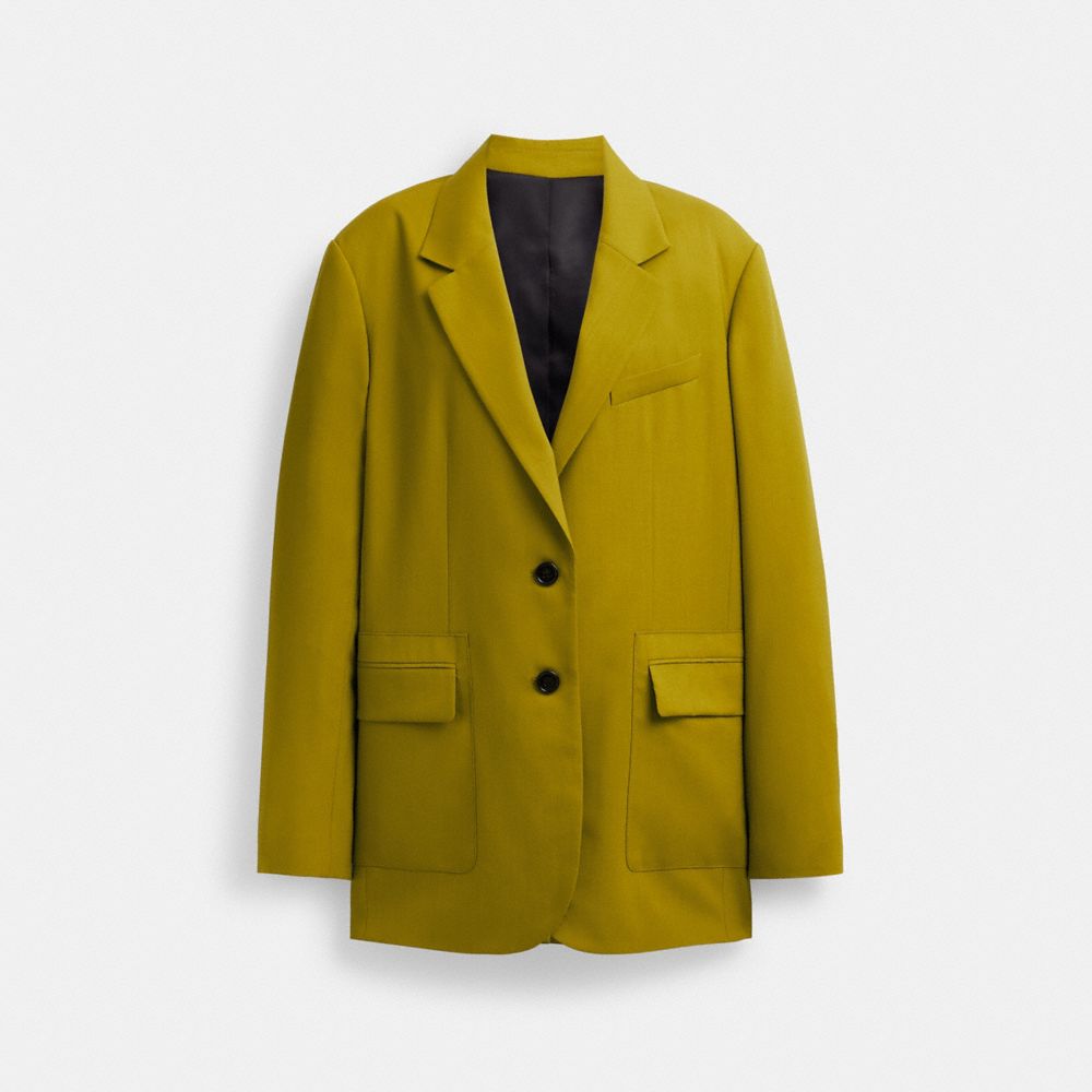 Women Coach Tailored Jackets Green | CA_CH30605