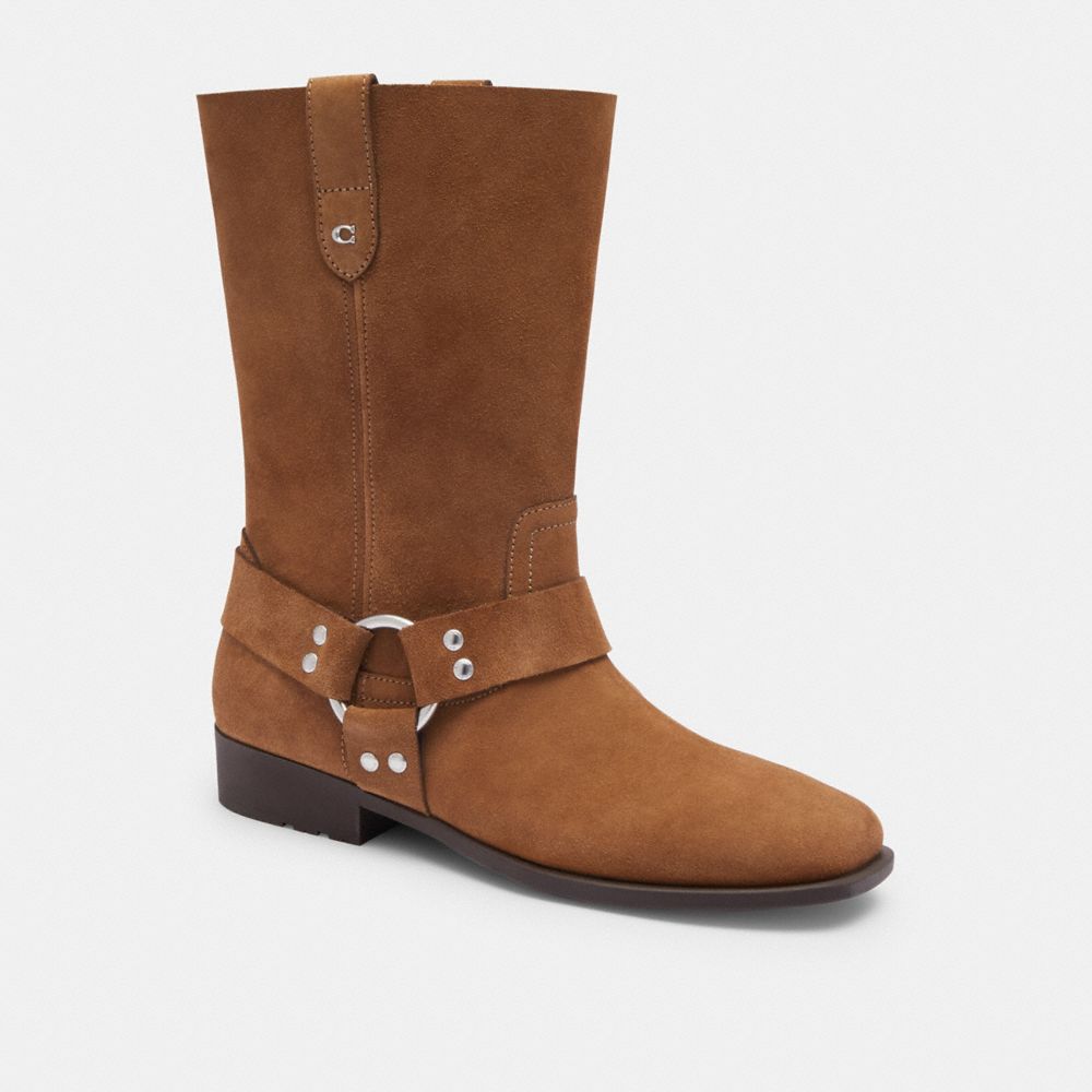 Women Coach Tara Biker Coconut Boots Brown | CA_CH91628