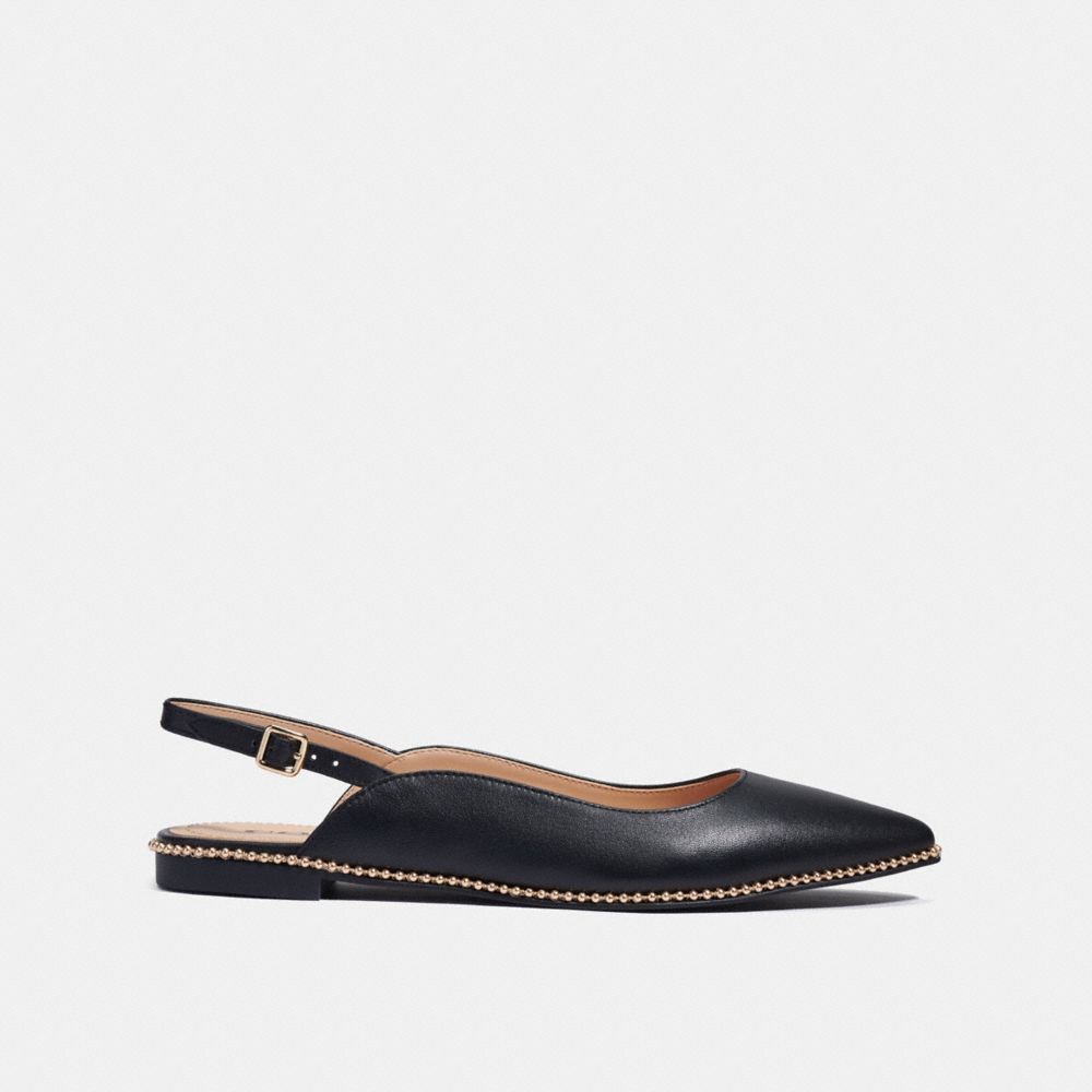 Women Coach Vae Skimmer Loafers Black | CA_CH51789