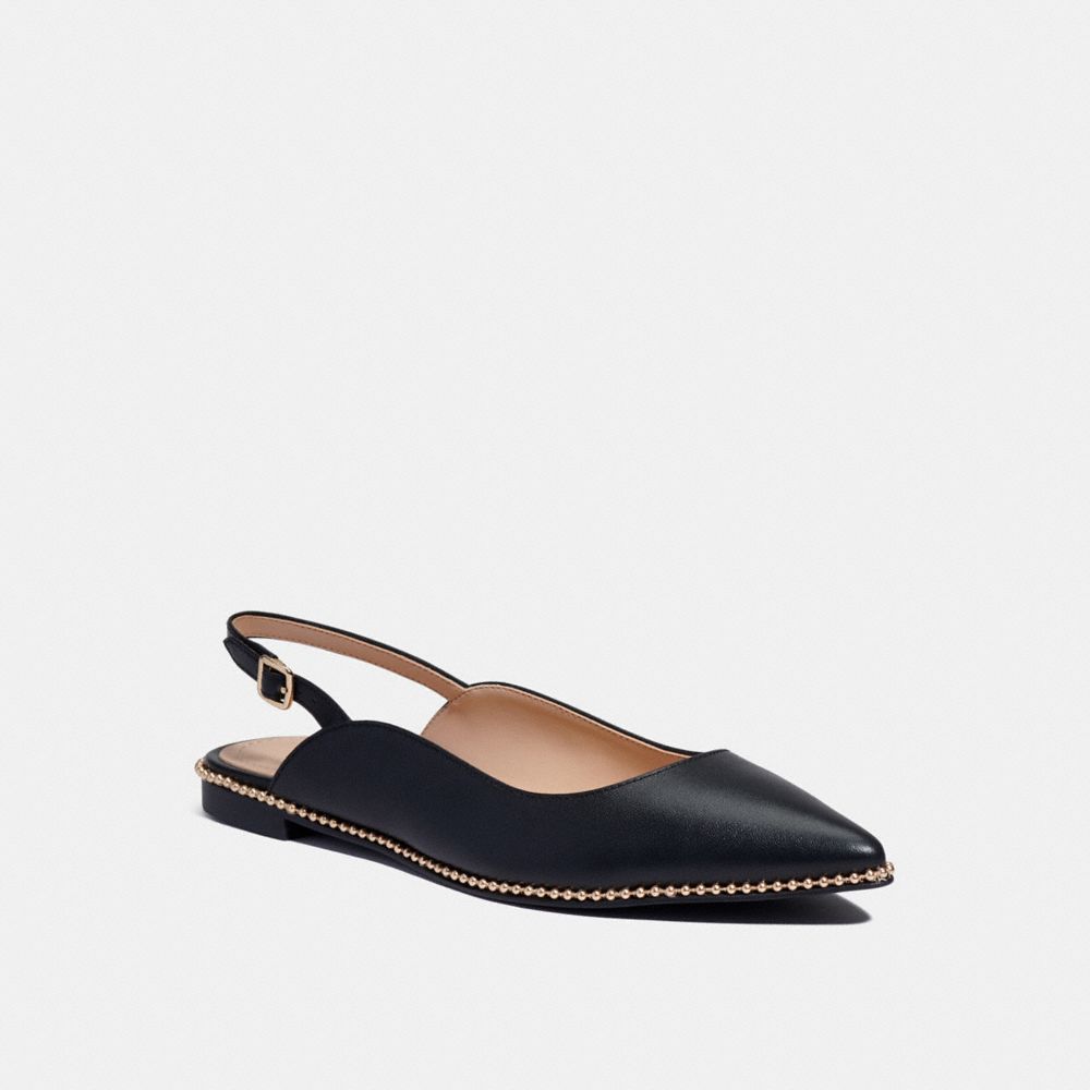 Women Coach Vae Skimmer Loafers Black | CA_CH51789