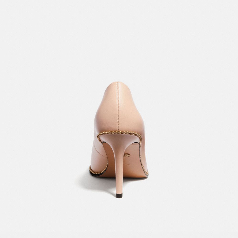 Women Coach Waverly Leather Pumps Rose | CA_CH57137