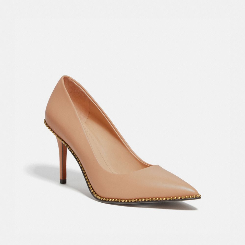 Women Coach Waverly Leather Pumps Rose | CA_CH57137