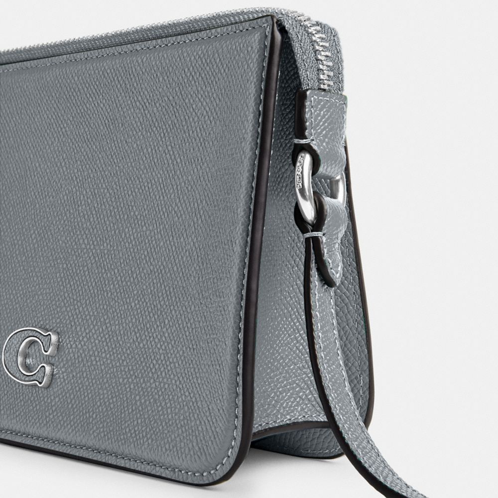 Women Coach With Signature Pouches Grey Blue | CA_CH62352