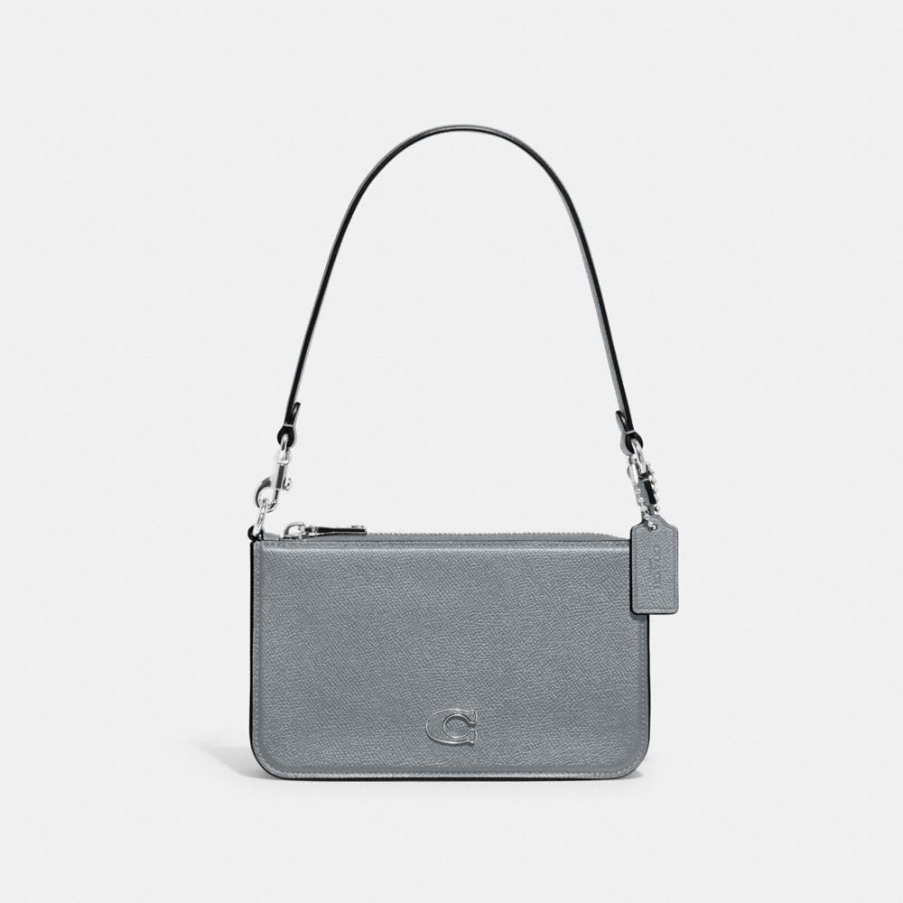 Women Coach With Signature Pouches Grey Blue | CA_CH62352