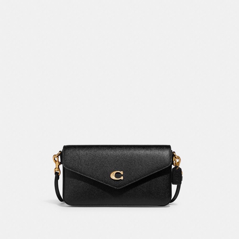 Women Coach Wyn Crossgrain Leather Crossbody Bags Black | CA_CH66089