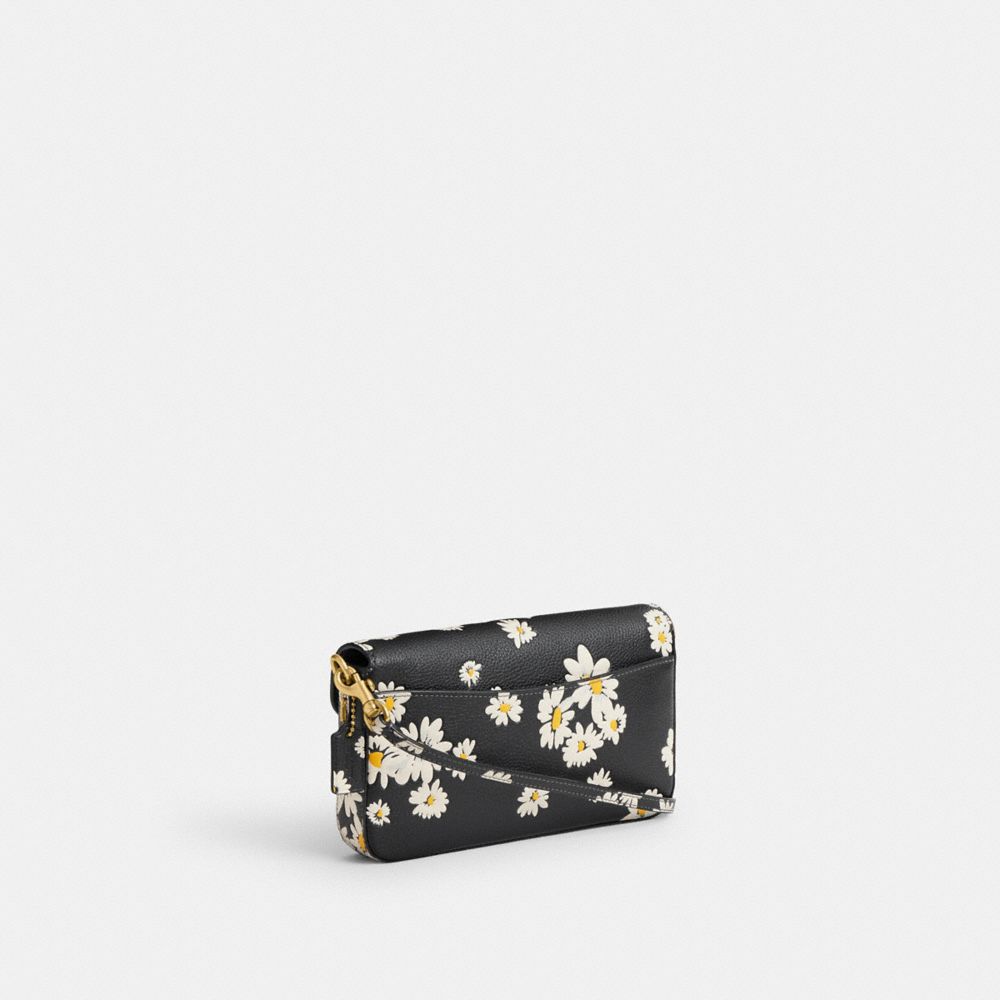 Women Coach Wyn With Floral Print Brass Crossbody Bags Black Multicolor | CA_CH30995